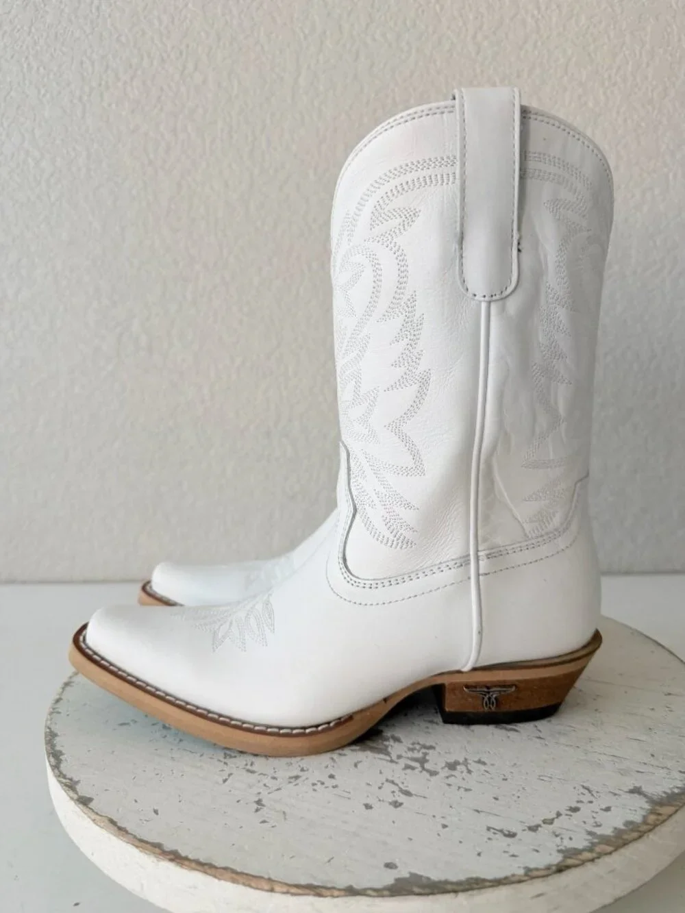 Lane Smokeshow Girls White Cowboy Boots Size 1 Western Cowgirl Kids Childrens